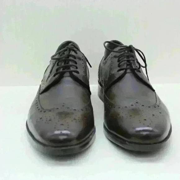 Saks Fifth Avenue Mens Brown Leather Oxford Wingtip Brogue Dress Shoe Sz US 11.5 - Picture 5 of 10